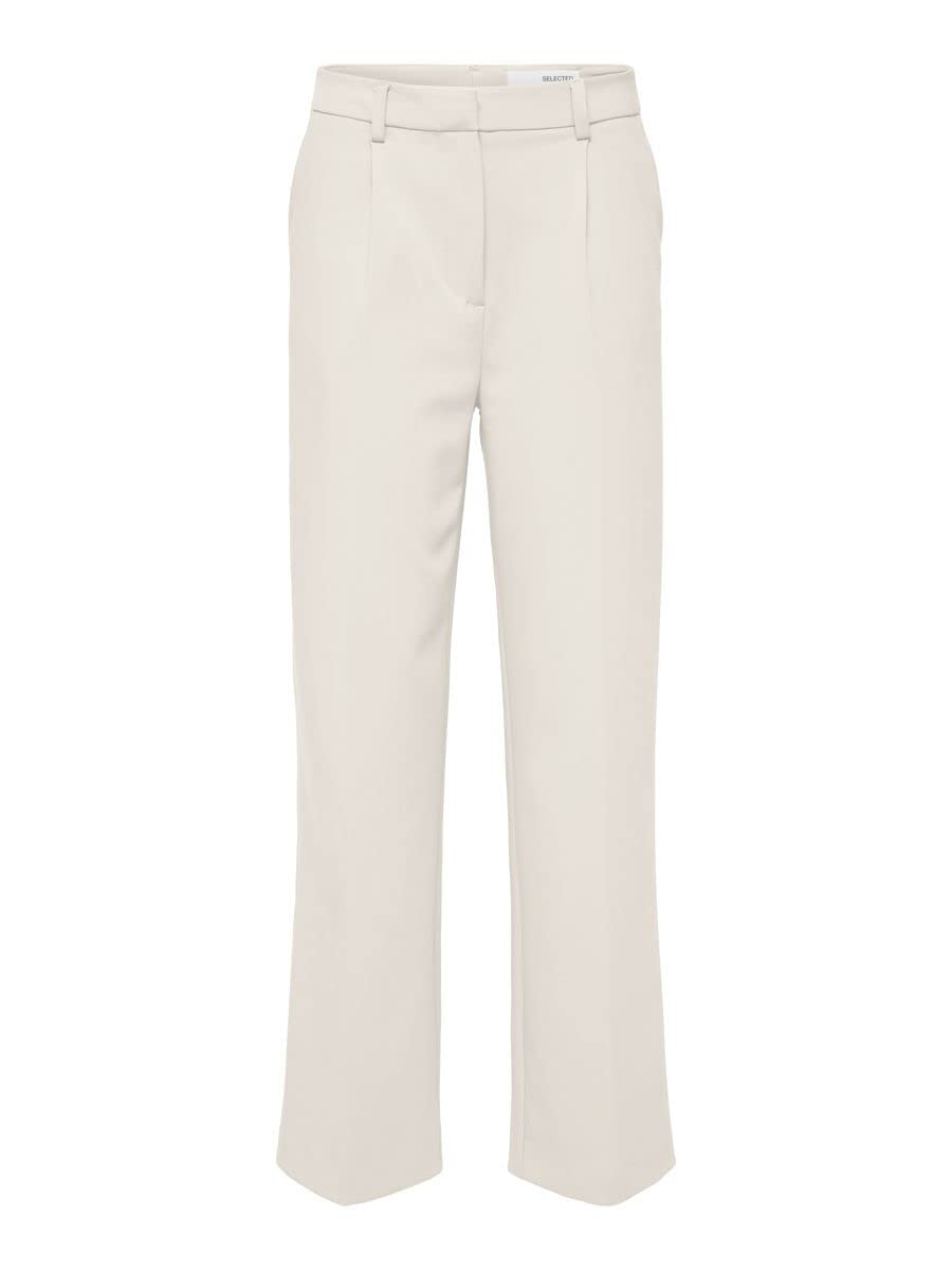 SELECTED FEMME Damen Slfmyla Hw Wide Pant Noos Hose 42W / 30L Birch, 42W / 30L Birch