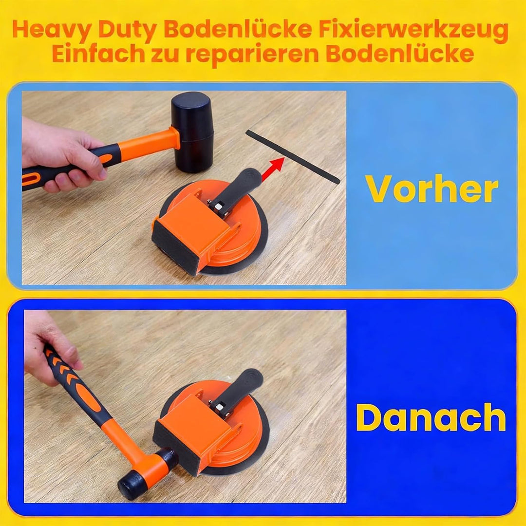 BodenlüCken Fixierer Set, Bodenfugen-Reparaturwerkzeugs, Werkzeug Laminat-BodenlüCken Mit Gummihamme