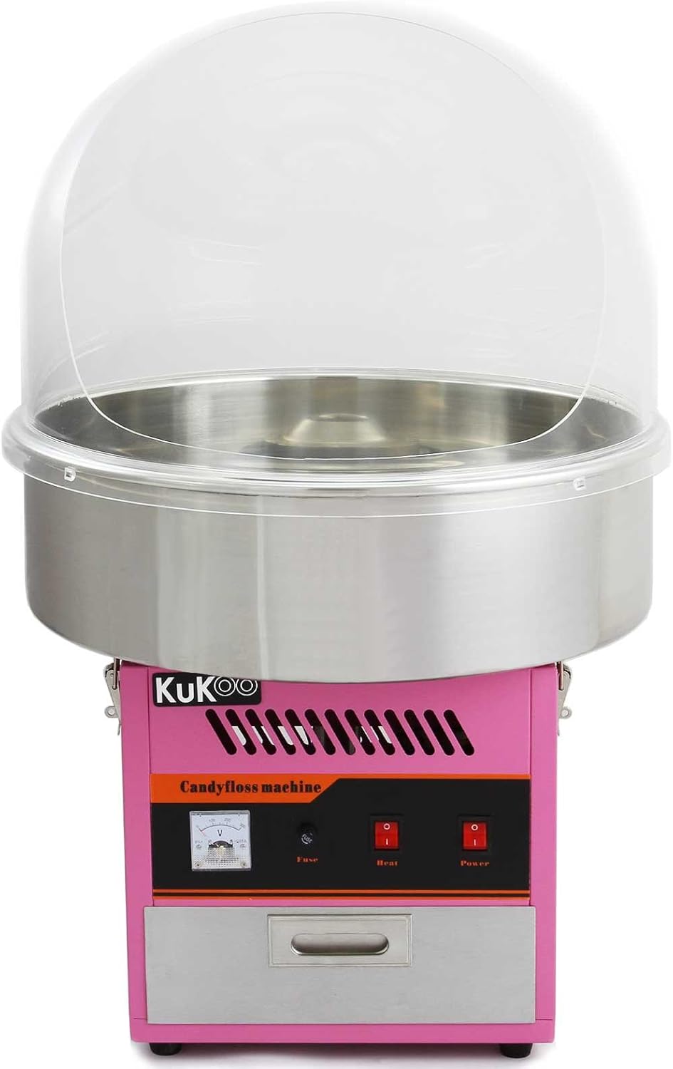 KuKoo Zuckerwattemachine Schutzhaube - Abdeckhaube aus Acrylglas für Zuckerwattenmaschine Spuckschut