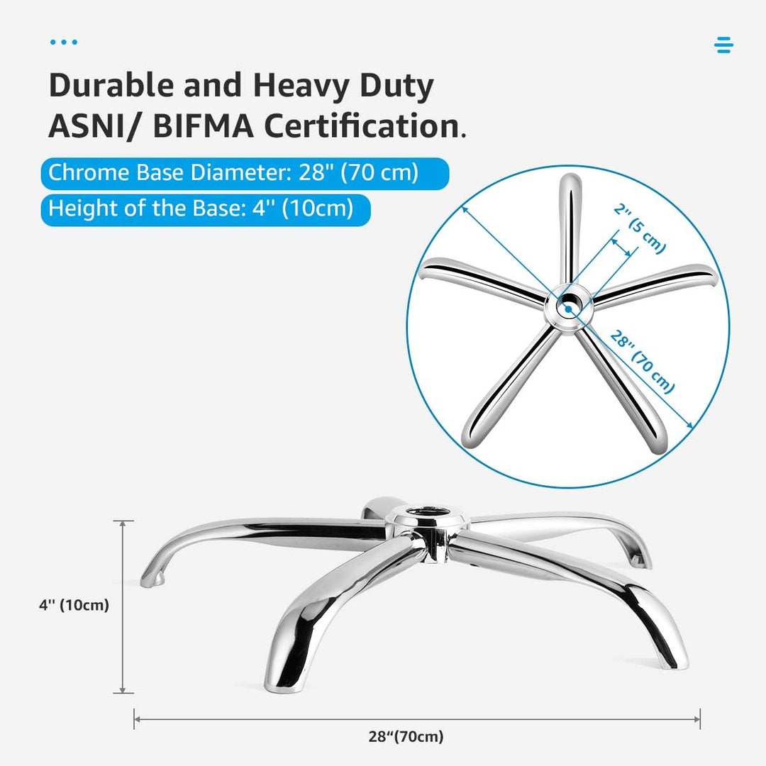 Mastery Mart Bürostuhl-Basis Ersatz für Büro/Schreibtisch/Drehstuhl mit Kappe, Universal-Gaszylinder