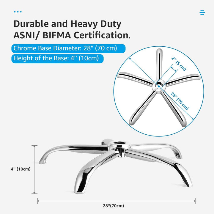 Mastery Mart Bürostuhl-Basis Ersatz für Büro/Schreibtisch/Drehstuhl mit Kappe, Universal-Gaszylinder