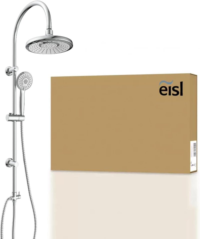 EISL Duschset SOMMERREGEN, Duschgarnitur mit Regendusche (Ø 220 mm) und Handbrause 3 Strahlarten, id