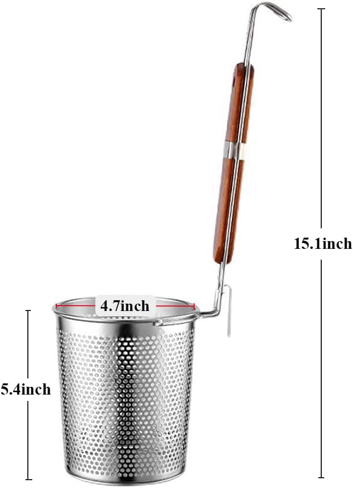 TENTA KITCHEN 2 Stück mikroperforiertes Edelstahl-Nudelsieb mit Griff,Lebensmittel-Teigtaschen-Nudel
