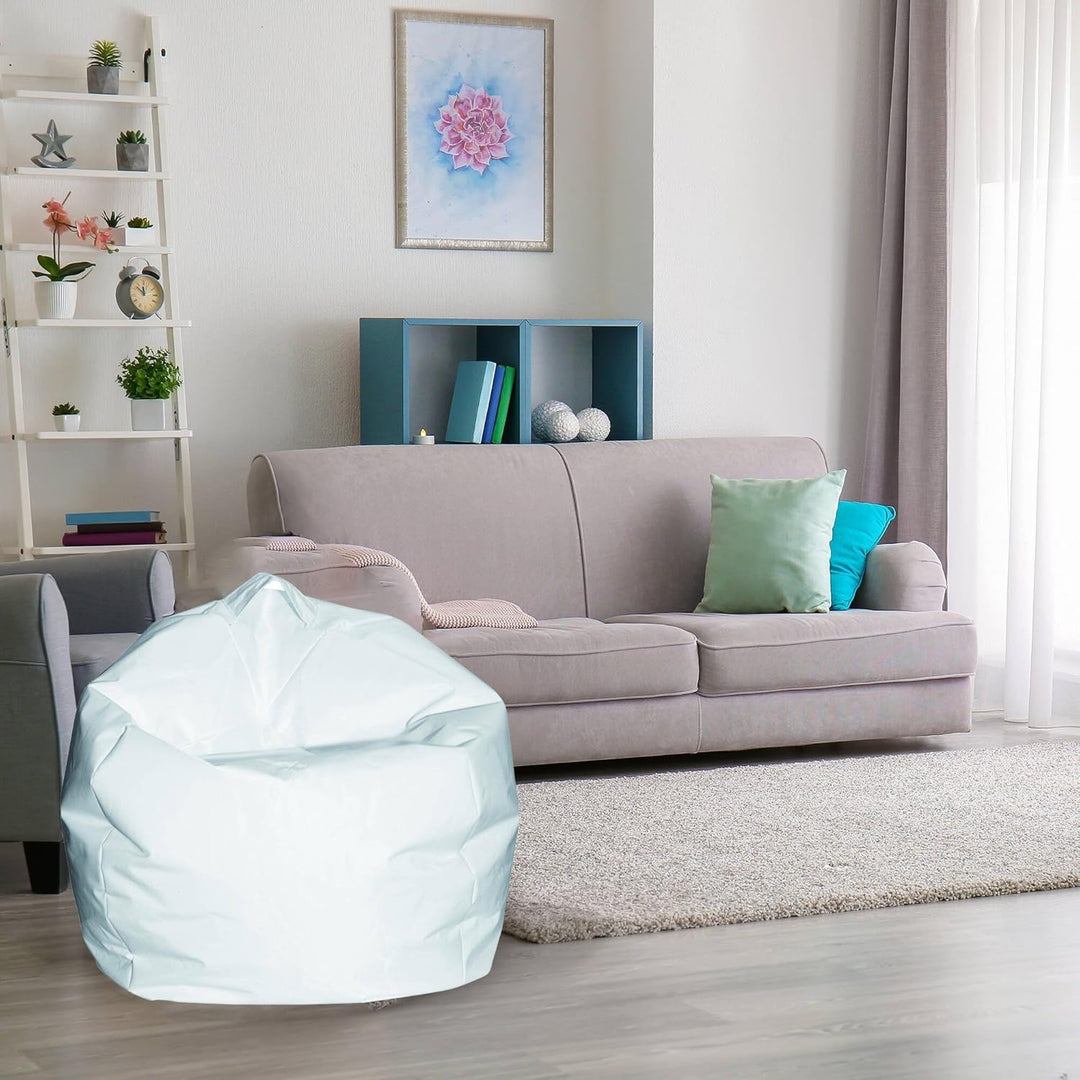 Dmora Eleganter Sitzsack, weisse Farbe, Masse 65 x 50 x 65 cm Bianco, Bianco