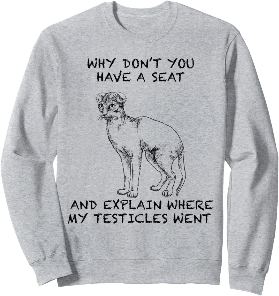 Ukrainische Gillyflower Katze Zitat Hand gezeichnete Kunst Sweatshirt