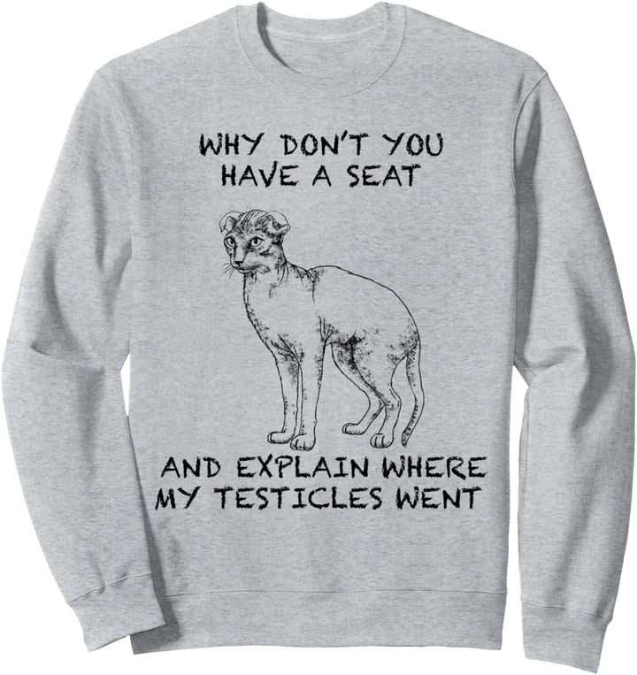 Ukrainische Gillyflower Katze Zitat Hand gezeichnete Kunst Sweatshirt