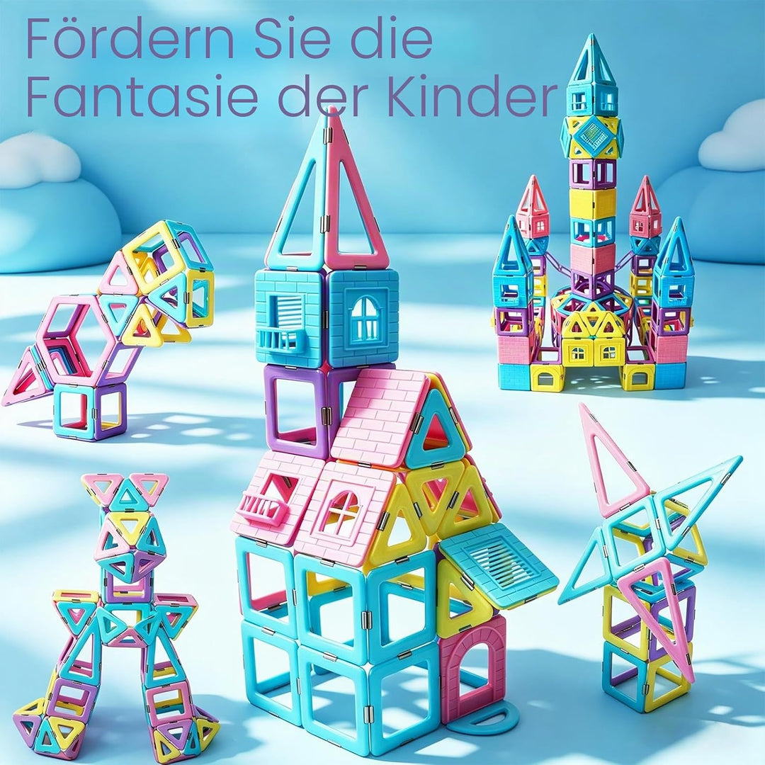 Magblock 103 Teiles Magnetische Bausteine Magnetische Blöcke für Kinder Magnet Lernspielzeug Spielze