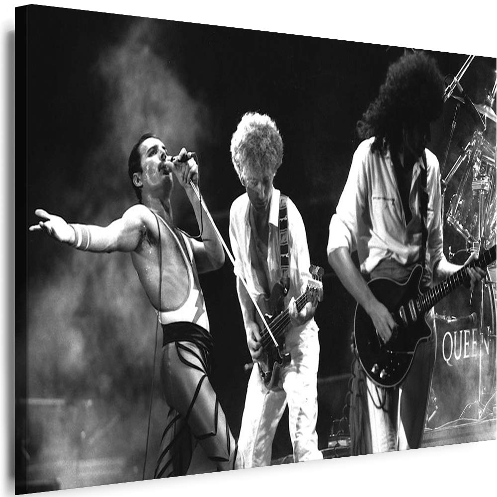 Julia-Art - Bilder Queen Freddie Mercury Sänger Band 100 x 70 cm Leinwandbild XXL - Wandbild 1 Teili