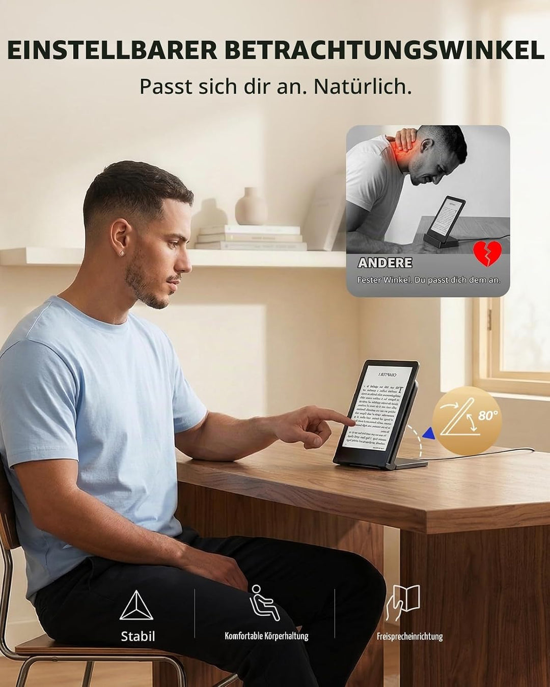 Doohoeek Kabellose Ladestation für Kindle Paperwhite Signature (2022/2024), Colorsoft Signature (202