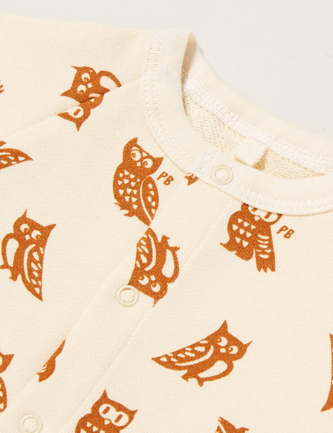 Petit Bateau Unisex Baby Langer Overall aus Baumwolle mit Eulen-Print für Babys 6 Monate Weiss Avala