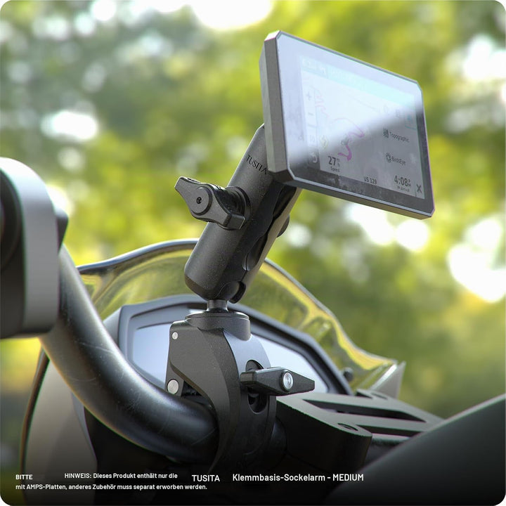 TUSITA Motorrad ATV/UTV Halterung Kompatibel mit Garmin Montana, Zumo XT - Klauenklemme Basis, Mittl