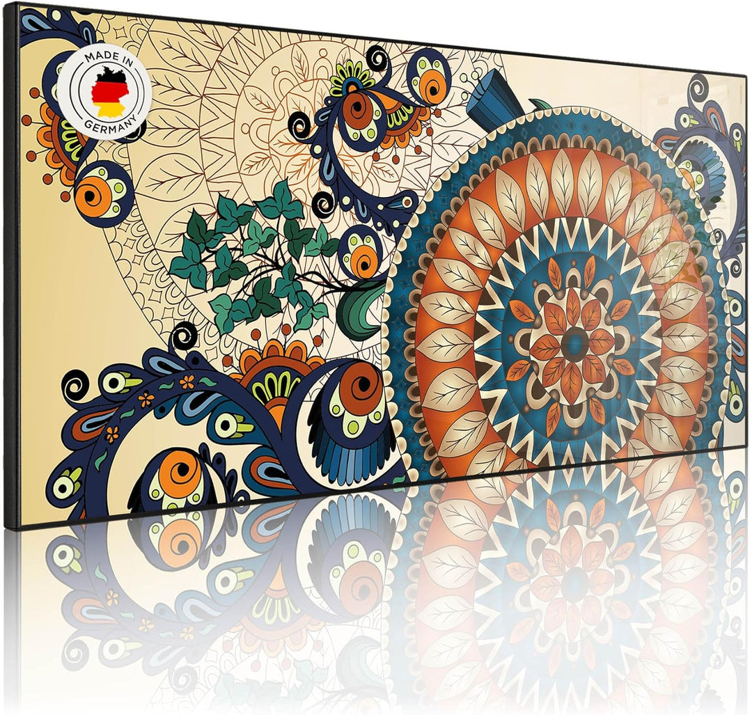 banjado Magnettafel schwarz 78 x 37cm / Magnetwand Metall/Magnetpinnwand als Memoboard/Pinnwand Magn