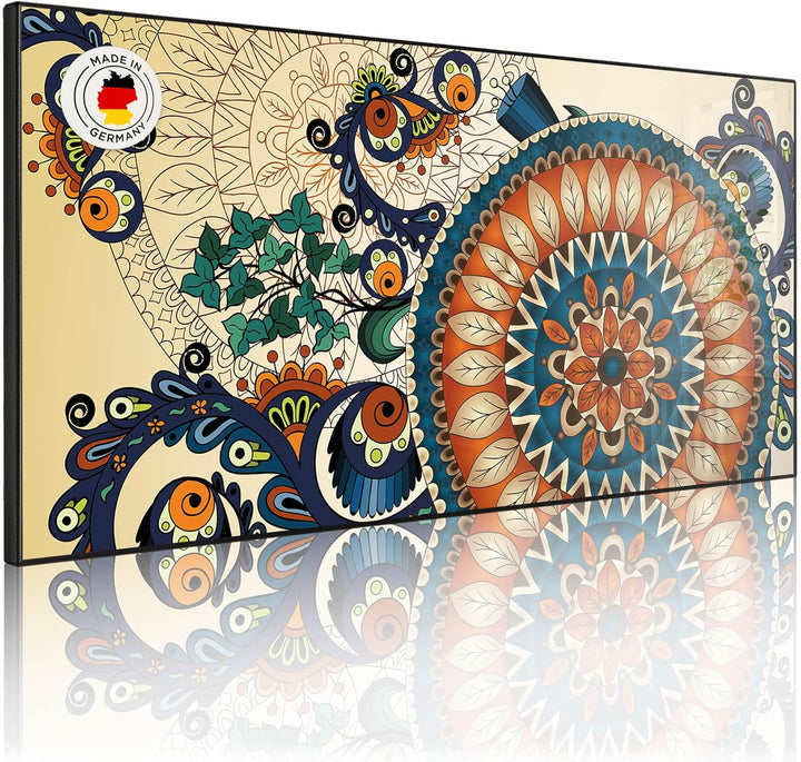 banjado Magnettafel schwarz 78 x 37cm / Magnetwand Metall/Magnetpinnwand als Memoboard/Pinnwand Magn