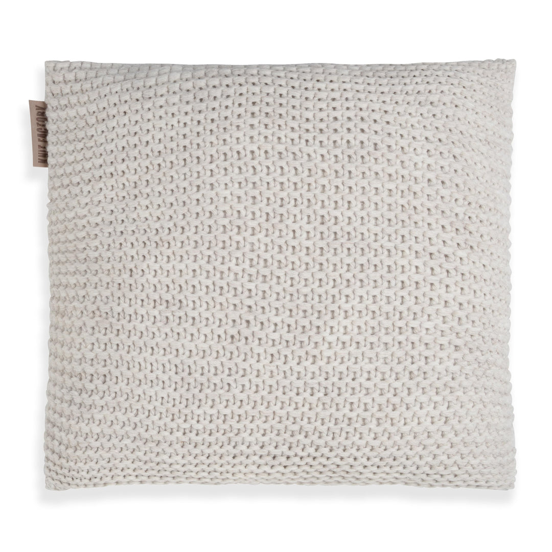 KNIT FACTORY - Vinz Kissen - Beige - 50x50 cm 50x50 cm Beige, 50x50 cm Beige