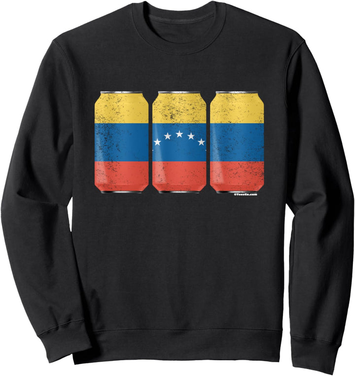 Cool Graphic Beer Cans Venezuela Flag Sweatshirt