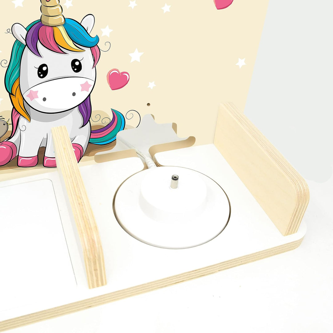 stadtecken® Kinder Regal für Musikbox I Motiv Pony Cool, klein I Geeignet für die Toniebox und ca. 2