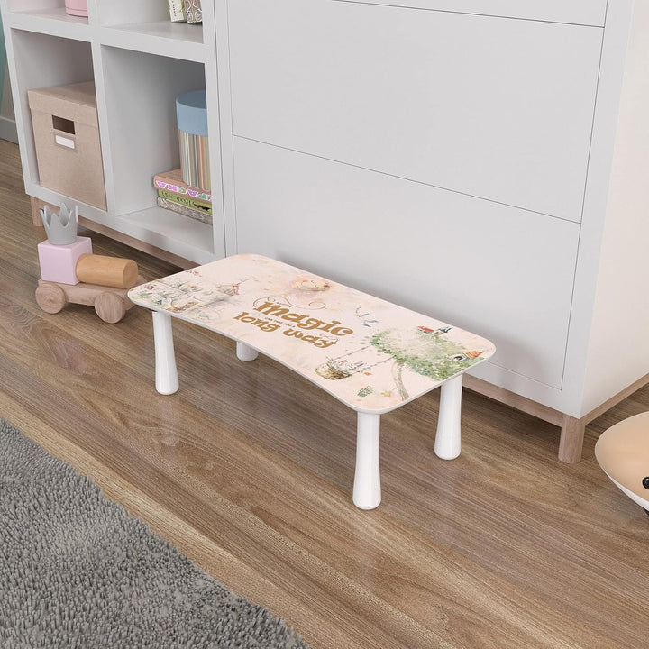 Tritthocker Kinder Holz Badhocker Hocker Kinder Trittschemel Kindermöbel Castle 50x26x16cm 1 x Tritt