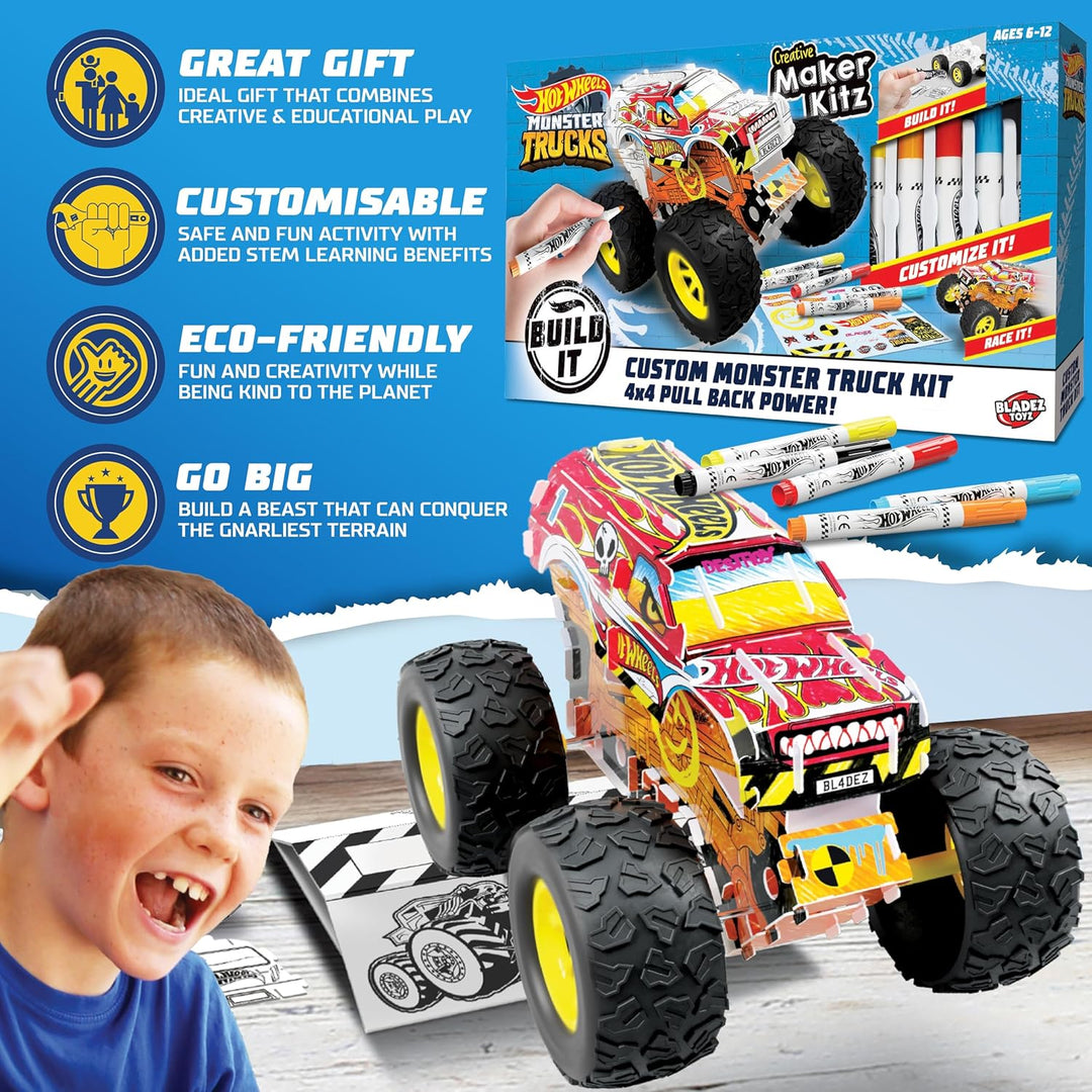 Bladez Monster Trucks Maker Kitz mit Markern, Monster Truck