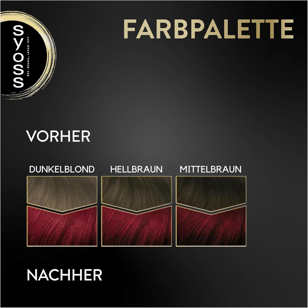 Syoss Oleo Intense Öl-Coloration 10-50 5-92 Helles Rot Stufe 3 (115 ml), dauerhafte Haarfarbe mit pf