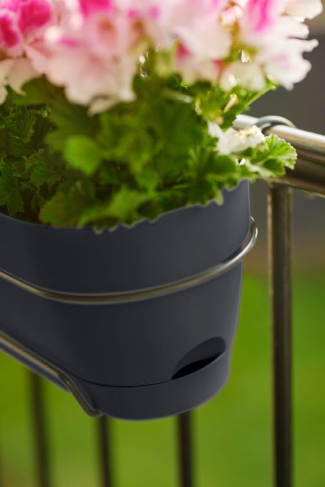 elho Vibia Campana Balkonkasten Allin1 50 mit Wasserreservoir - Übertopf für Balkon - 100% recycelte