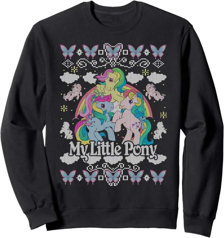 My Little Pony Christmas Rainbow Pony Vintage Ugly Sweater Sweatshirt
