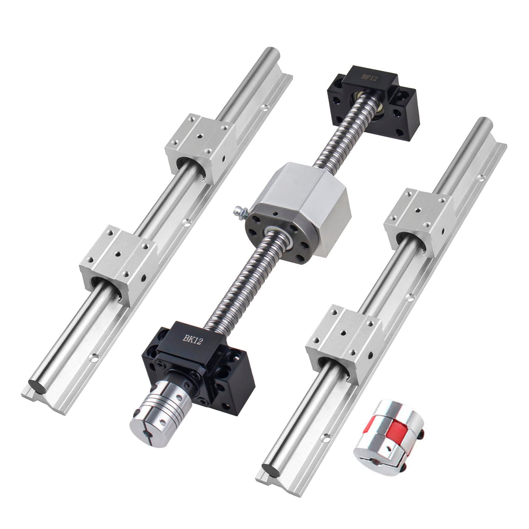 CNCYEAH SBR16 Linearführung set 300mm Gleitschiene Welle mit 4 SBR16UU Lagerblock + SFU1605 250mm Ku