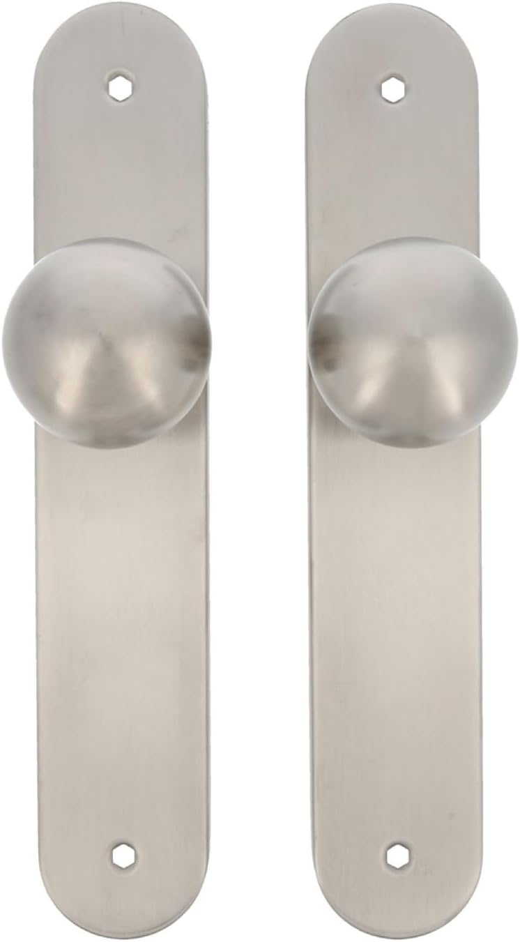 Amig - Runde Drehknauf-Set für Innentüren Mod. 11GP | Ø 62 x 77 mm | rechteckige Plattenverkleidung