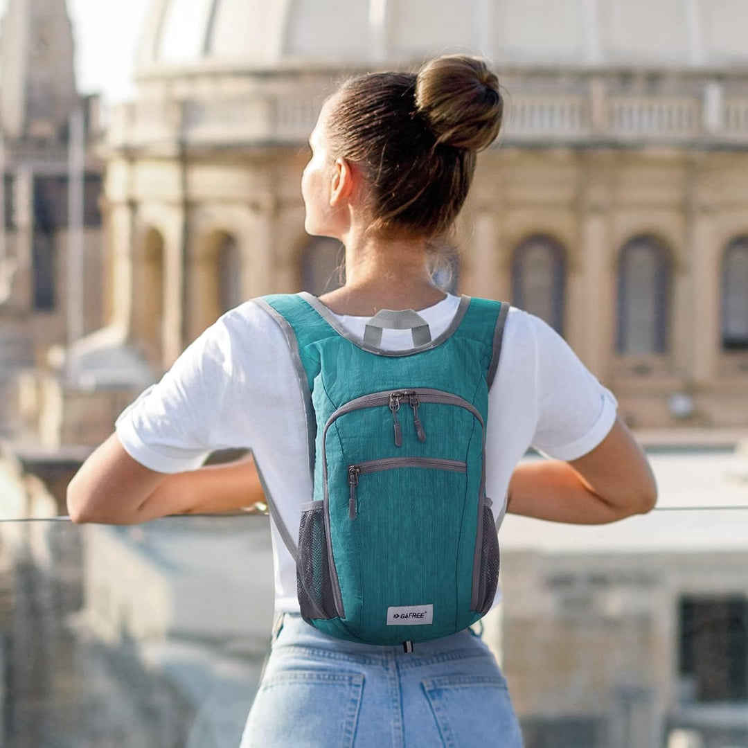 Kleiner Rucksack 10/15/20L Faltbarer Leichter Wanderrucksack Damen Herren, 10Liters