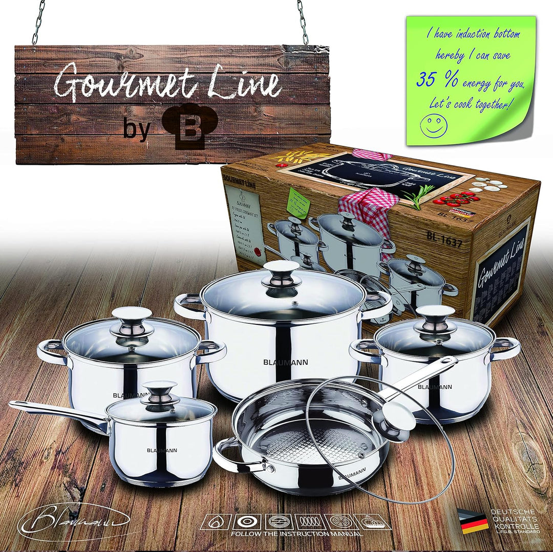 Blaumann Töpfe und Pfannen 10 tlg. Set Jumbo Gourmet Line
