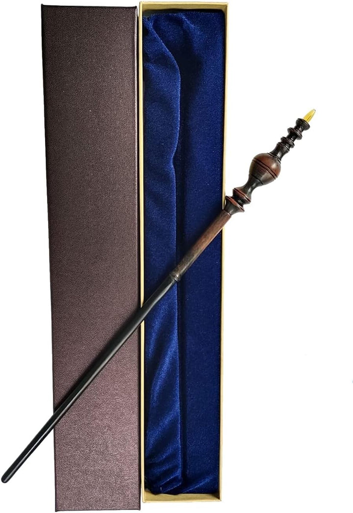 Magiestab mit Geschenkbox Cosplay Accessoire Zauberer- und Hexenoutfit Schwarz-Braun Farbton