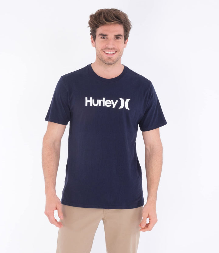 Hurley Herren Evd Wash Core OAO Solid Tee T-Shirt L Obsidian, L Obsidian