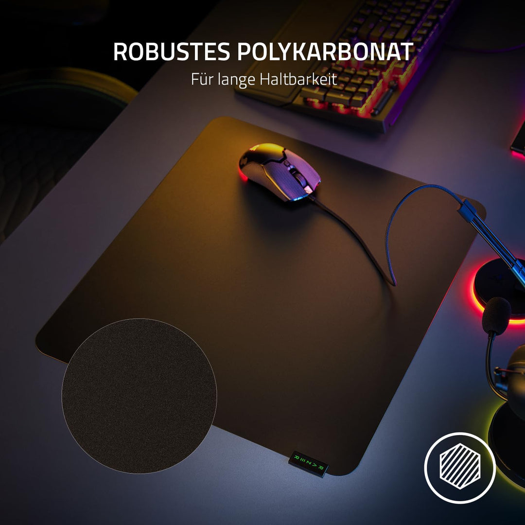 Razer Sphex V3 Large - Ultra dünnes Gaming-Mauspad (450 mm breit x 400 mm hoch, Glattes Design, Robu