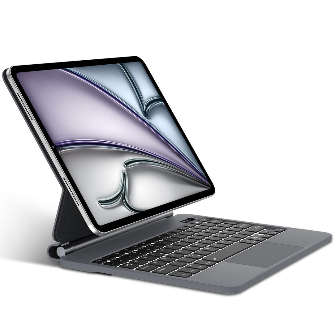 JADEMALL Magic Keyboard for iPad Air 11" M4 2026/M3 2025/M2 2024 - Deutsches QWERTZ Layout Tastatur
