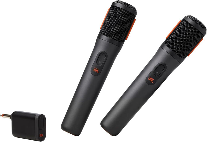 JBL PartyBox Wireless Mic – Set mit zwei digitalen kabellosen Mikrofonen und eingebautem Popfilter –