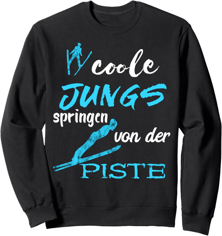 Coole Jungs Springen Von Der Piste Sprungschanze Skispringer Sweatshirt