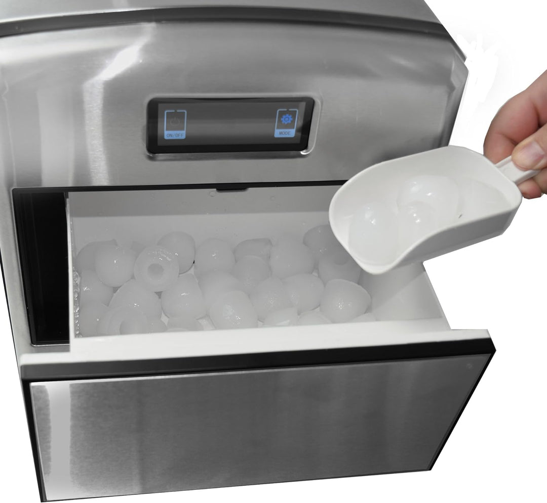 Gino Gelati GG-175W de Luxe Digitaler Edelstahl Eiswürfelbereiter Eiswürfelmaschine Icemaker