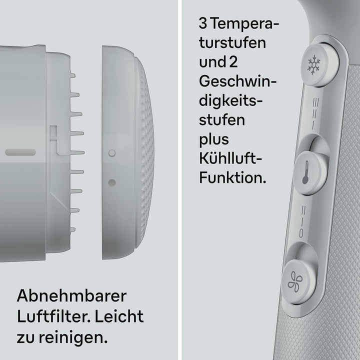Braun Haartrockner HD2.35 – Leichter Haartrockner mit Diffusor, Glättkamm und Stylingdüse für alle H