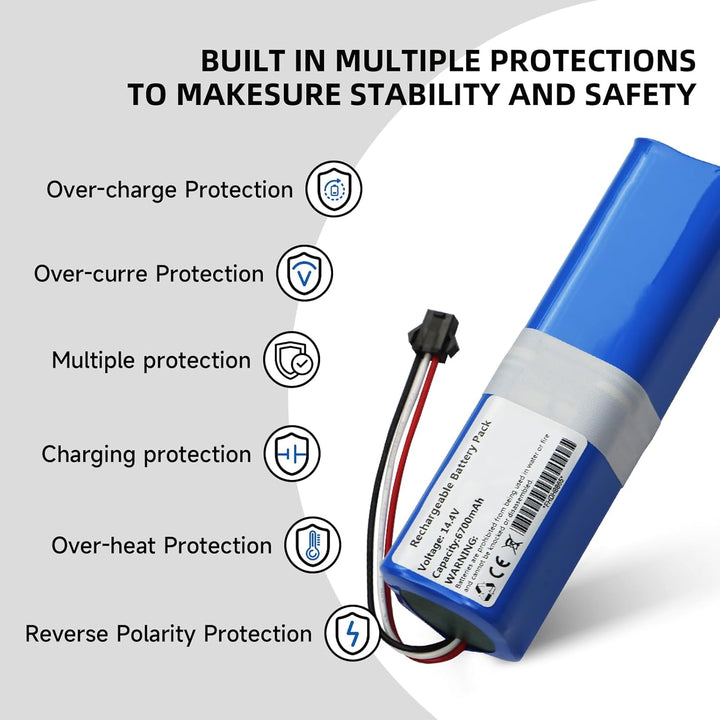 K KYUER 6700mAh 6.60.40.01-0 Rechargeable Saugroboter Akku für Blaupunkt BlueBot Xtreme BPK-VCBB1XTE