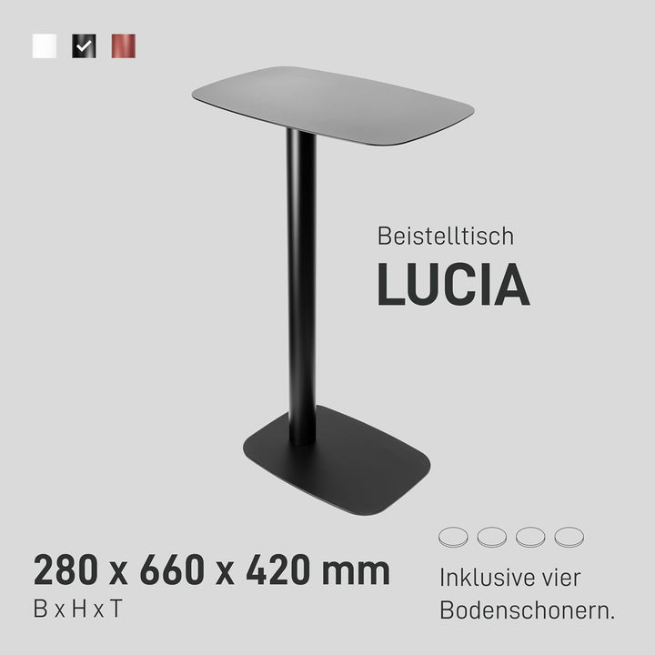 Natural Goods Berlin 1x Beistelltisch Lucia - Laptop Beistelltisch Metall Schwarz - Laptoptisch Für