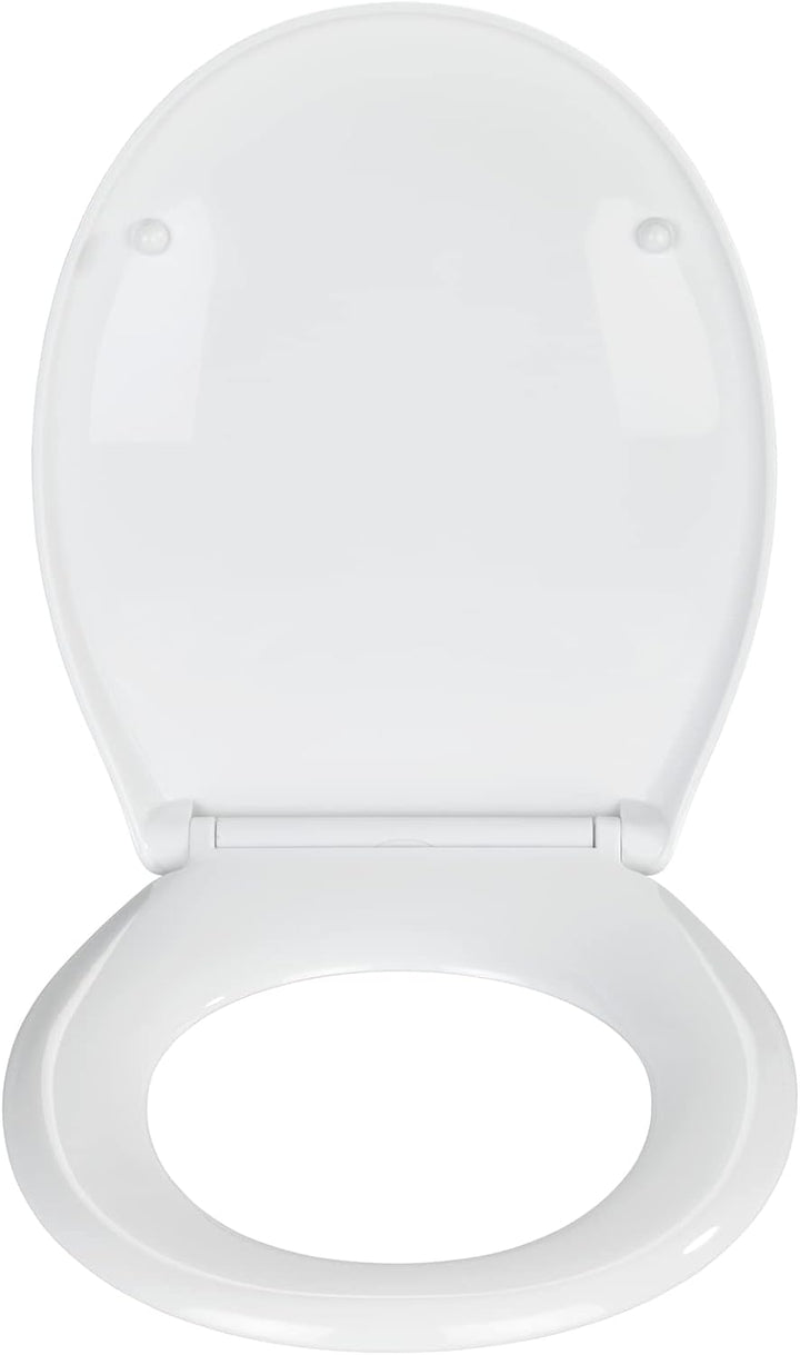 WENKO WC-Sitz Ios, stabiler Premium Thermoplast WC-Sitz in Weiss mit Easy-Close Absenkautomatik und