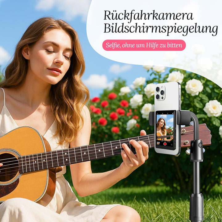 Selfie Monitor Screen, Kabellose Magnetische Handyhalterung für iPhone/Android Bluetooth, Fernbedien