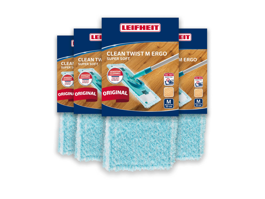 Leifheit Original Wischbezug CLEAN TWIST M Ergo/Power Clean super soft, Bodenwischer Ersatzbezug mit