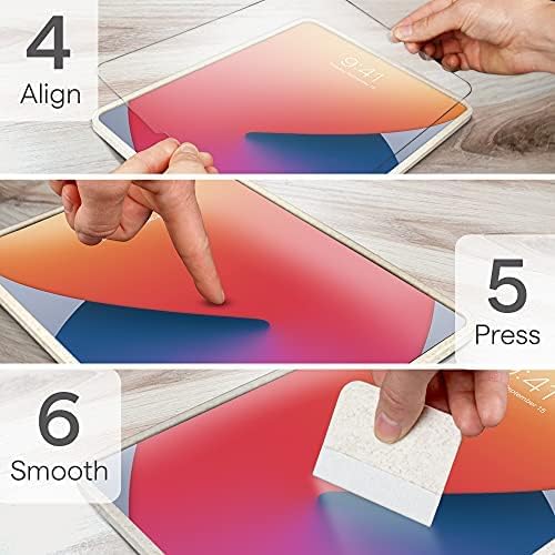 Zugu Hülle Displayschutz für iPad 10.9 10. Generation – gehärtete, kratzfeste Glasfolie – Fingerabdr