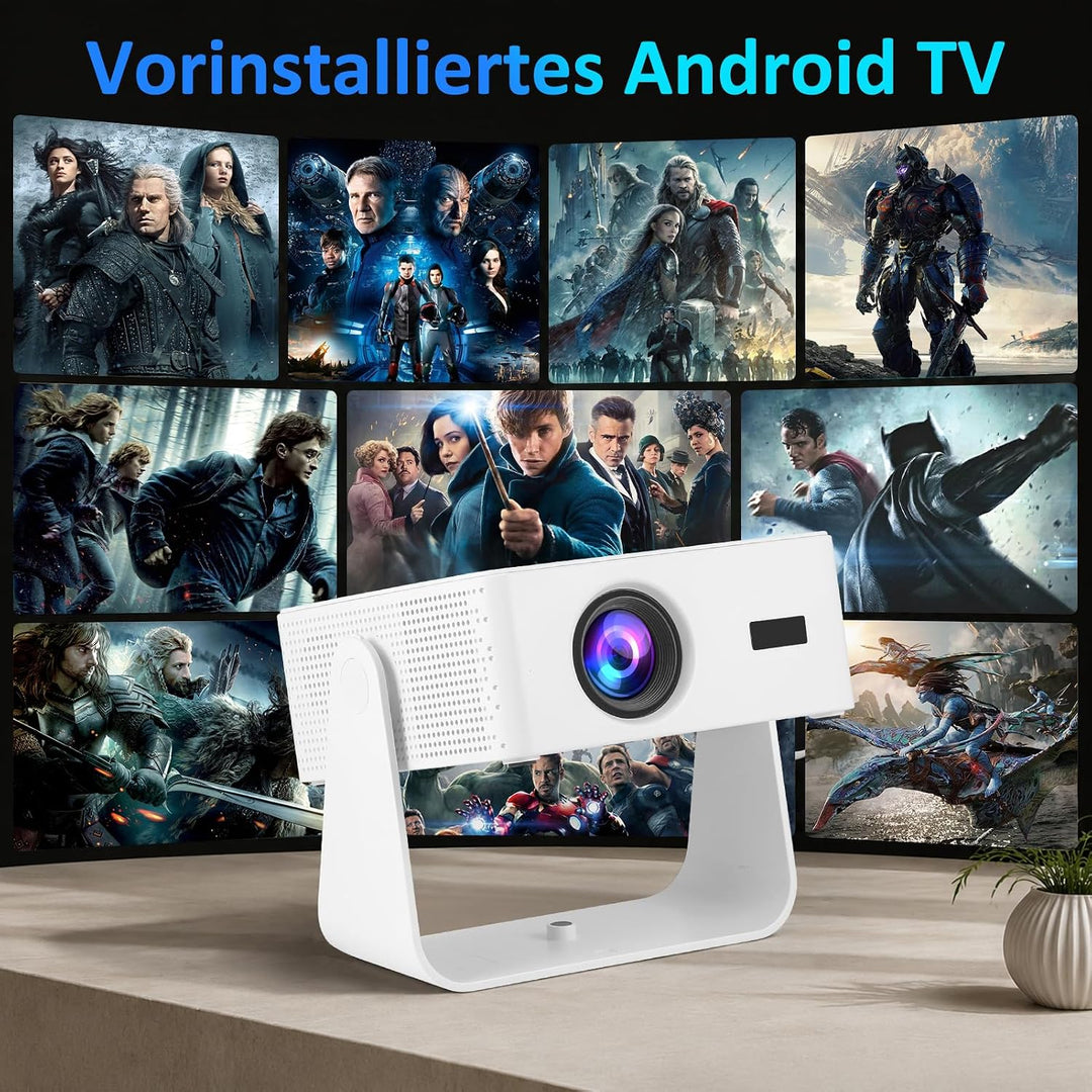 2026 Neuer Smart Mini Beamer Integrierte APP, Android 13, Full HD 1080P, unterstützt 4K-Decodierung,
