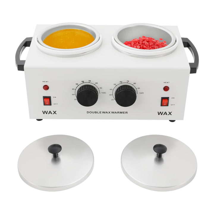 Doppel Wachswärmer, 200W Warmwachs Haarentfernung Wax Maschine Waxing Set, Elektrischer Wachswärmer,