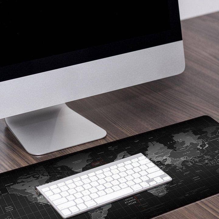 SUBBLIM World XL Mousepad schwarz Teppich Raton 90 x 40 cm Design Weltkarte