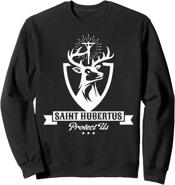 Hubertus Hubert Schutzpatron der Jäger Hirsch katholisch Männer Sweatshirt