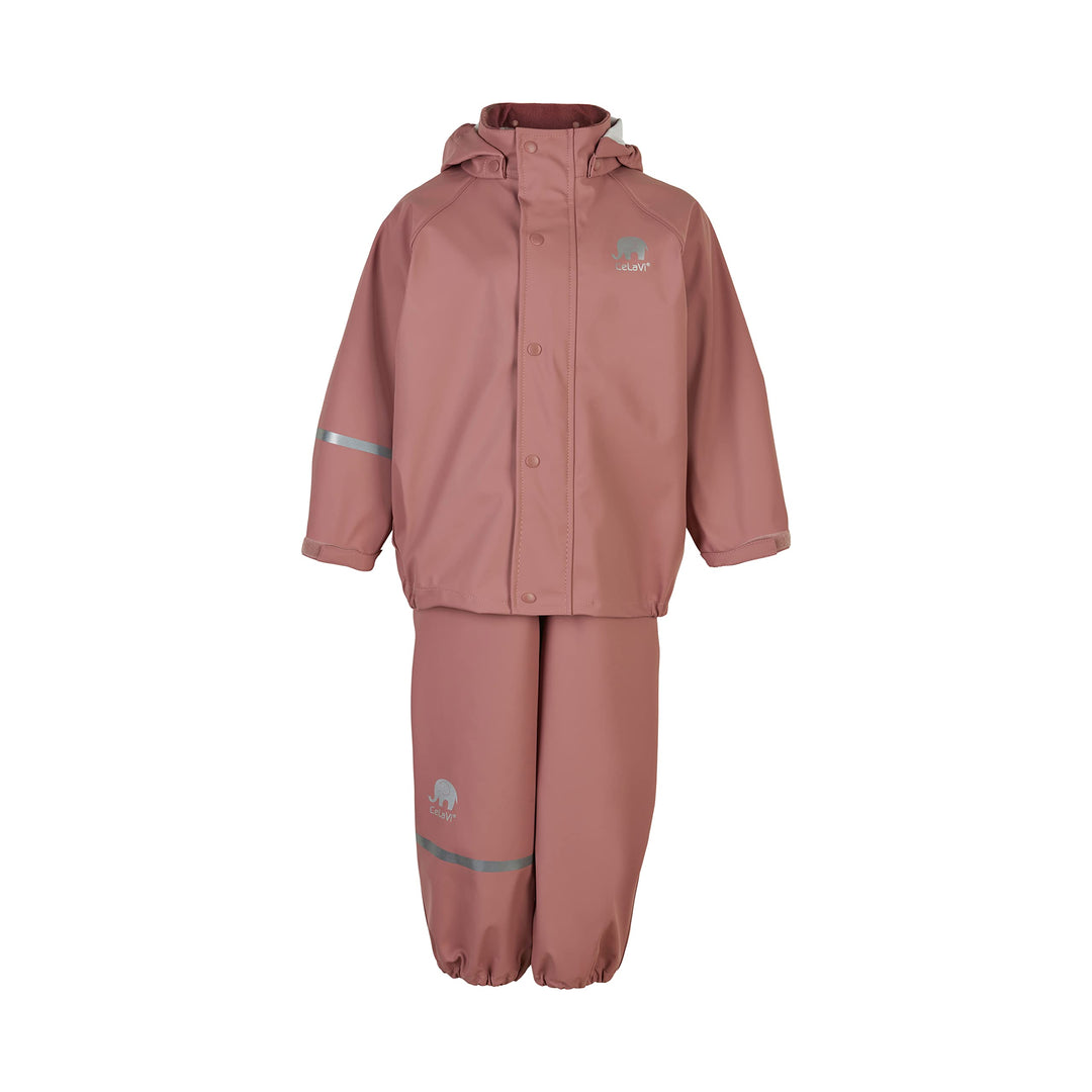 Celavi Unisex Basic Rainwear Set-Solid Pu Regenjacke, 100 Brown