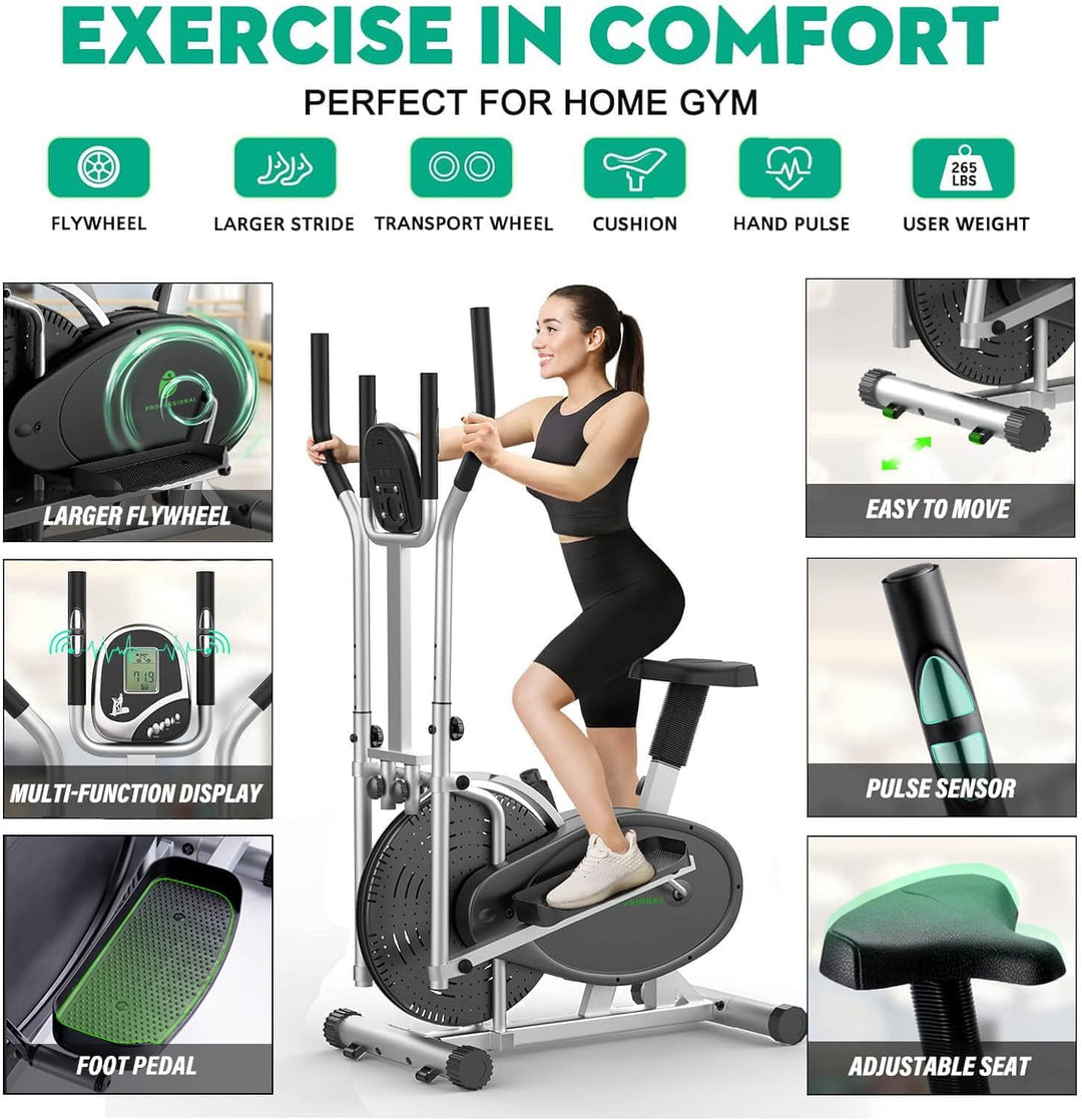 Crosstrainer für zuhause - Neezee 2 IN 1 Crosstrainer Heimtrainer mit Sitz Smart LCD-Monitor,verbess