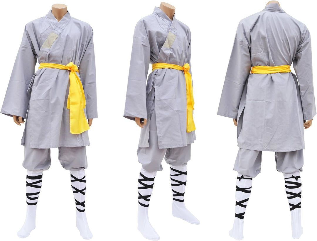 Shaolin-Anzug, Baumwolle, grau
